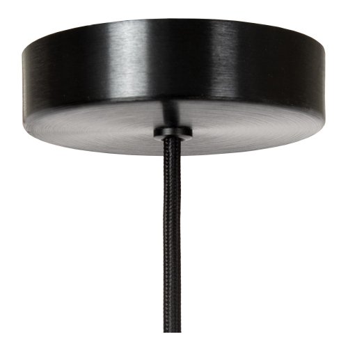 LUCIDE ORLANDO Pendant 1xE27/60W Black/Smoke Glass závěsné svítidlo, lustr - obrázek