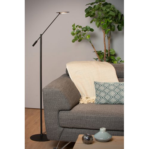 LUCIDE ANSELMO Reading lamp Led  9W Black stojací lampa - obrázek