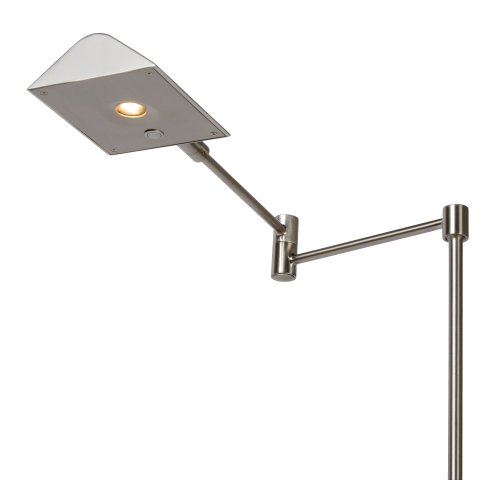 LUCIDE NUVOLA Reading lamp Led 9W Satin Chrome stojací lampa - obrázek