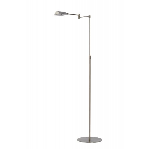 LUCIDE NUVOLA Reading lamp Led 9W Satin Chrome stojací lampa - obrázek