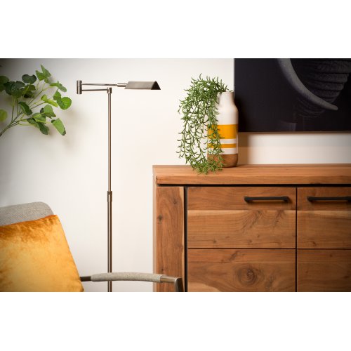 LUCIDE NUVOLA Reading lamp Led 9W Satin Chrome stojací lampa - obrázek