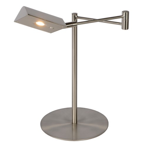 LUCIDE NUVOLA Desk lamp Led 9W Satin Chrome stolní lampa - obrázek