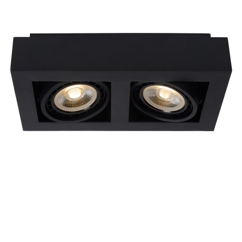 LUCIDE ZEFIX Ceiling Spotlight 2x Gu10/12W DTW Black - obrázek