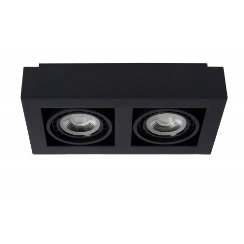 LUCIDE ZEFIX Ceiling Spotlight 2x Gu10/12W DTW Black - obrázek