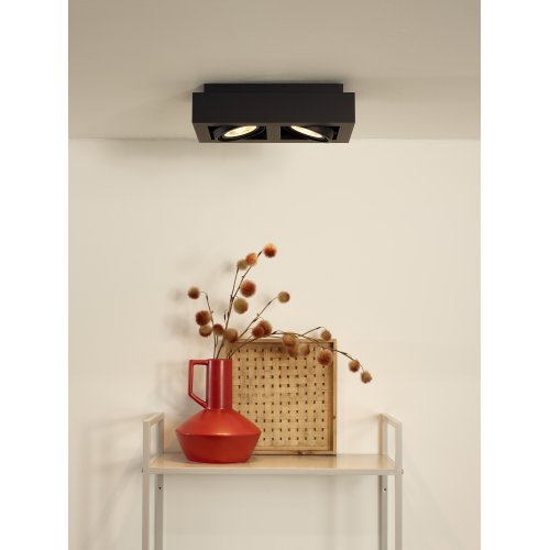 LUCIDE ZEFIX Ceiling Spotlight 2x Gu10/12W DTW Black - obrázek
