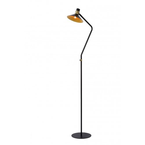 LUCIDE PEPIJN Floorlamp 1xE14 Black/Gold stojací lampa - obrázek