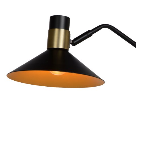 LUCIDE PEPIJN Floorlamp 1xE14 Black/Gold stojací lampa - obrázek