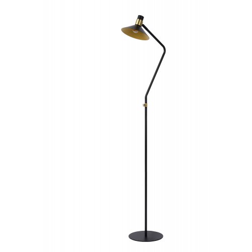 LUCIDE PEPIJN Floorlamp 1xE14 Black/Gold stojací lampa - obrázek