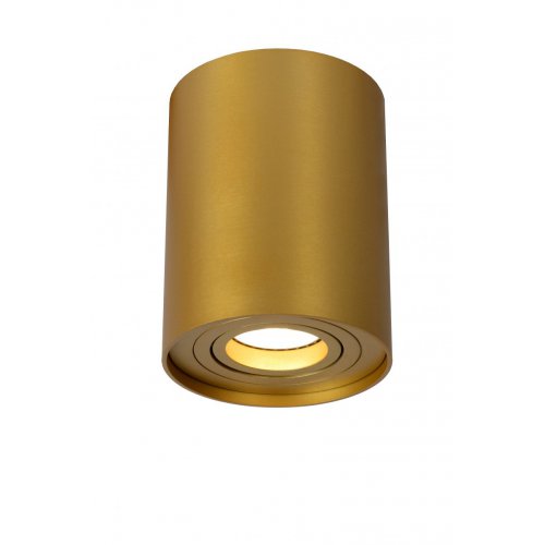 LUCIDE TUBE Spot Round GU10 D9.6 H12.5cm Matt gold/Brass bodové svítidlo, bodovka