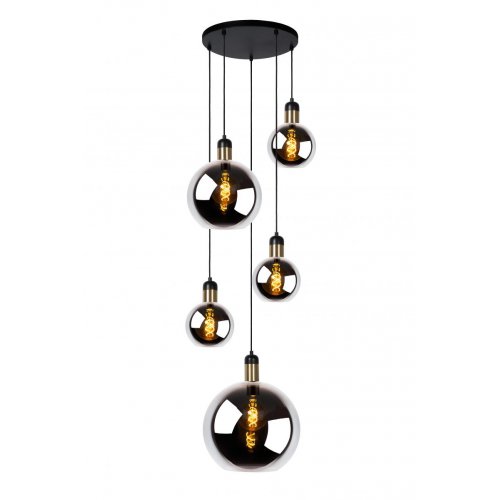 LUCIDE JULIUS Pendant 5x E27  Smoke Glass závěsné svítidlo, lustr - obrázek