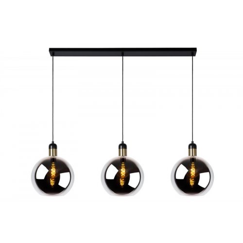 LUCIDE JULIUS Pendant 3x E27/25W  Smoke Glass závěsné svítidlo, lustr - obrázek