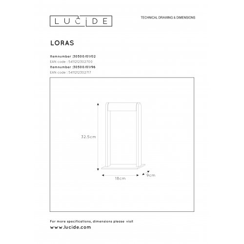 LUCIDE LORAS Table lamp G9/max 33W Satin Brass / Black stolní lampa - obrázek