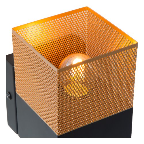 LUCIDE RENATE Wall Light  1x E27/40W Black/Gold nástěnné svítidlo - obrázek