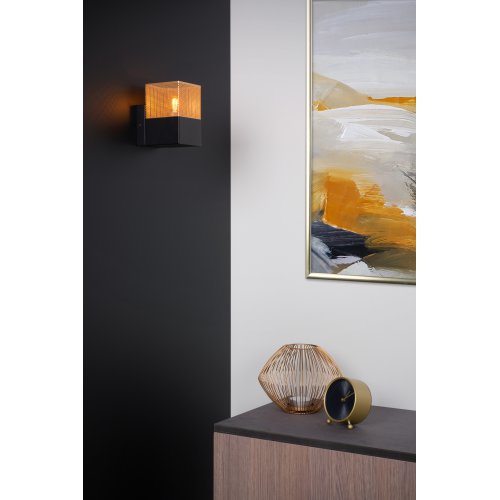 LUCIDE RENATE Wall Light  1x E27/40W Black/Gold nástěnné svítidlo - obrázek