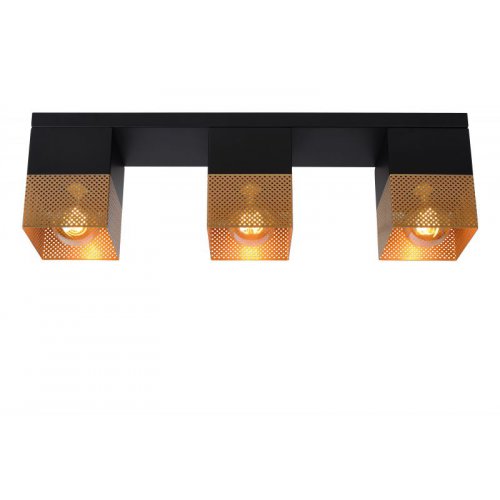 LUCIDE RENATE Ceiling Light  3x E27/40W Black/Gold