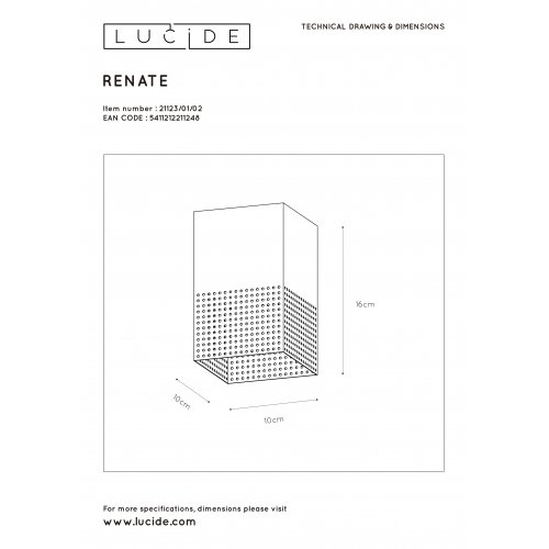 LUCIDE RENATE Ceiling Light  1x E27/40W Black/Gold - obrázek