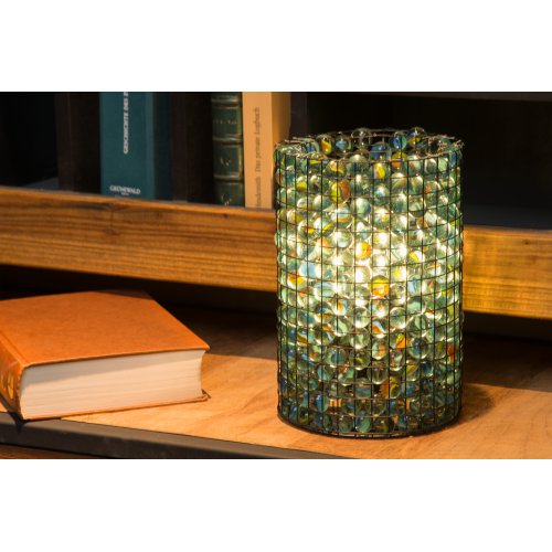 LUCIDE MARBELOUS Table lamp E14/40W Green stolní lampa - obrázek