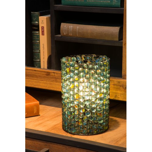 LUCIDE MARBELOUS Table lamp E14/40W Green stolní lampa - obrázek