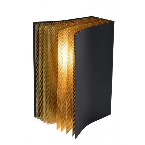 LUCIDE LIVRET Table lamp E14/40W Black/Gold stolní lampa - obrázek