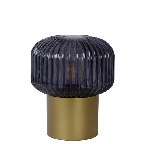 LUCIDE JANY Table lamp E14/40W Matt Gold/Smoke glass stolní lampa - obrázek