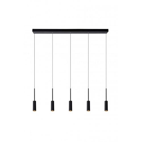 LUCIDE TUBULE  Pendant Led 5x7W 2700K Black závěsné svítidlo, lustr - obrázek