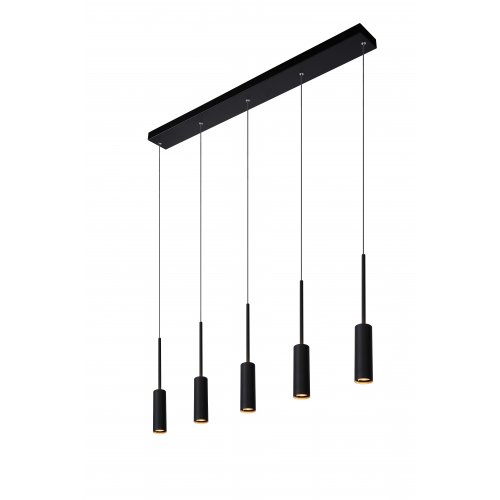 LUCIDE TUBULE  Pendant Led 5x7W 2700K Black závěsné svítidlo, lustr - obrázek