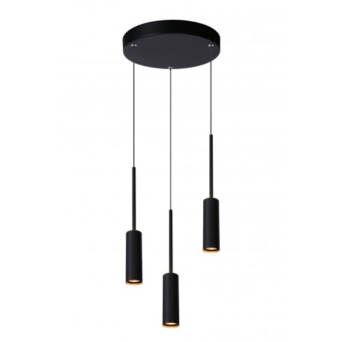 LUCIDE TUBULE  Pendant Led 3x7W 2700K Black závěsné svítidlo, lustr - obrázek