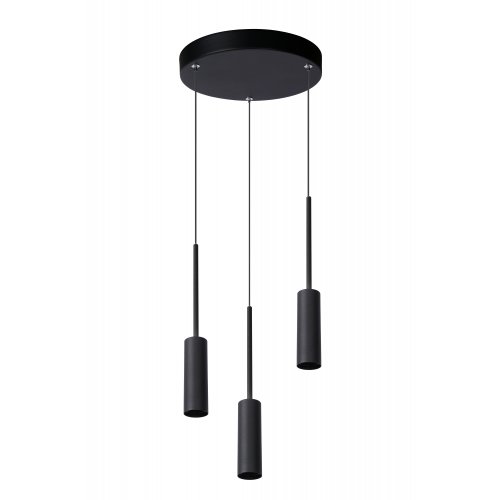 LUCIDE TUBULE  Pendant Led 3x7W 2700K Black závěsné svítidlo, lustr - obrázek