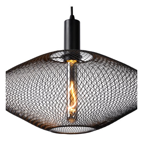 LUCIDE MESH Pendant E27/40W Black závěsné svítidlo, lustr - obrázek