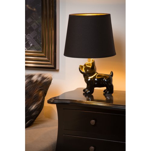 LUCIDE SIR WINSTON Table Lamp E14/40W 31.5H Black /Black stolní lampa - obrázek