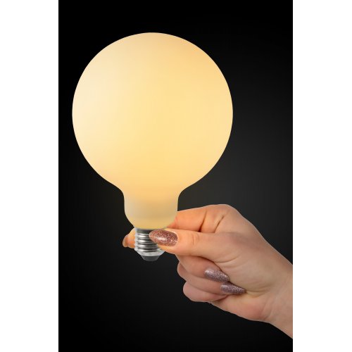LUCIDE BULB  LED E27/5W G125 450LM Dimable  Matt Opal žárovka, zářivka - obrázek