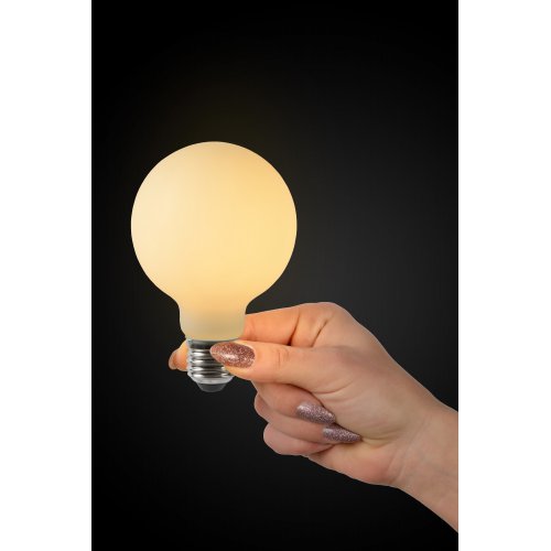 LUCIDE BULB  LED E27/5W G80 450LM Dimable  Matt Opal žárovka, zářivka - obrázek