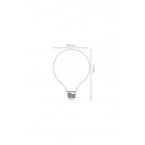 LUCIDE BULB  LED E27/5W G80 450LM Dimable  Matt Opal žárovka, zářivka - obrázek