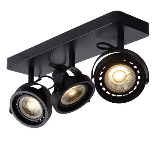 LUCIDE TALA LED Spot 3x GU10/12W DTW Black bodové svítidlo, bodovka - obrázek